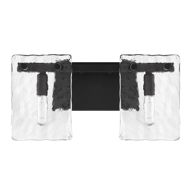 Two Light Bathroom Vanity<br /><span style="color:#4AB0CE;">Entrega: 4-10 dias en USA</span><br /><span style="color:#4AB0CE;font-size:60%;">PREGUNTE POR ENTREGA EN PANAMA</span><br />Collection: Genry<br />Finish: Matte Black