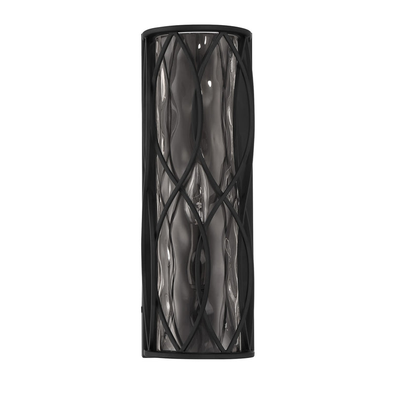 One Light Wall Sconce<br /><span style="color:#4AB0CE;">Entrega: 4-10 dias en USA</span><br /><span style="color:#4AB0CE;font-size:60%;">PREGUNTE POR ENTREGA EN PANAMA</span><br />Collection: Snowden<br />Finish: Matte Black