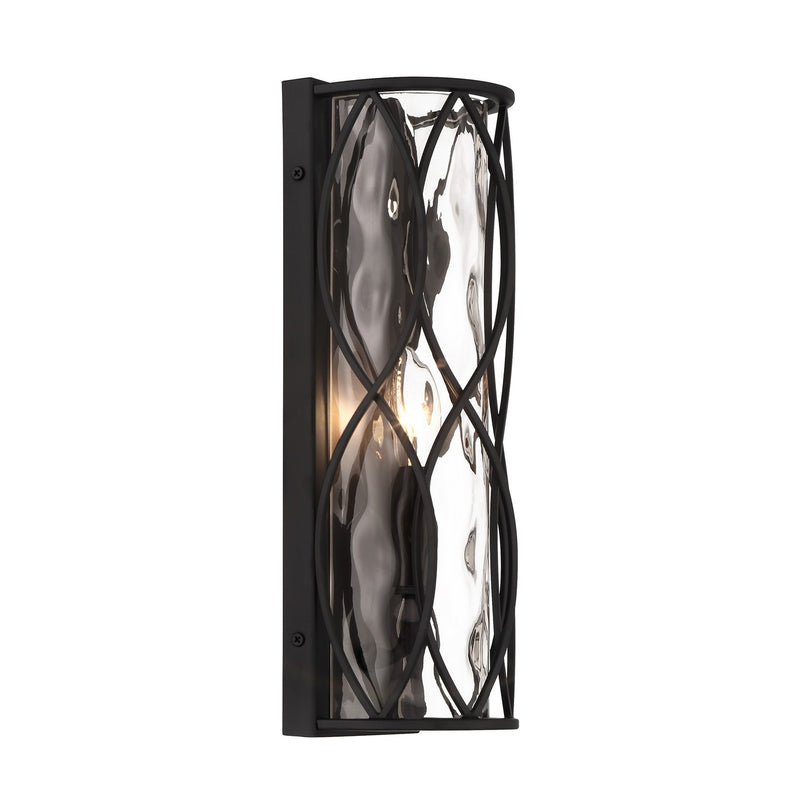 One Light Wall Sconce<br /><span style="color:#4AB0CE;">Entrega: 4-10 dias en USA</span><br /><span style="color:#4AB0CE;font-size:60%;">PREGUNTE POR ENTREGA EN PANAMA</span><br />Collection: Snowden<br />Finish: Matte Black