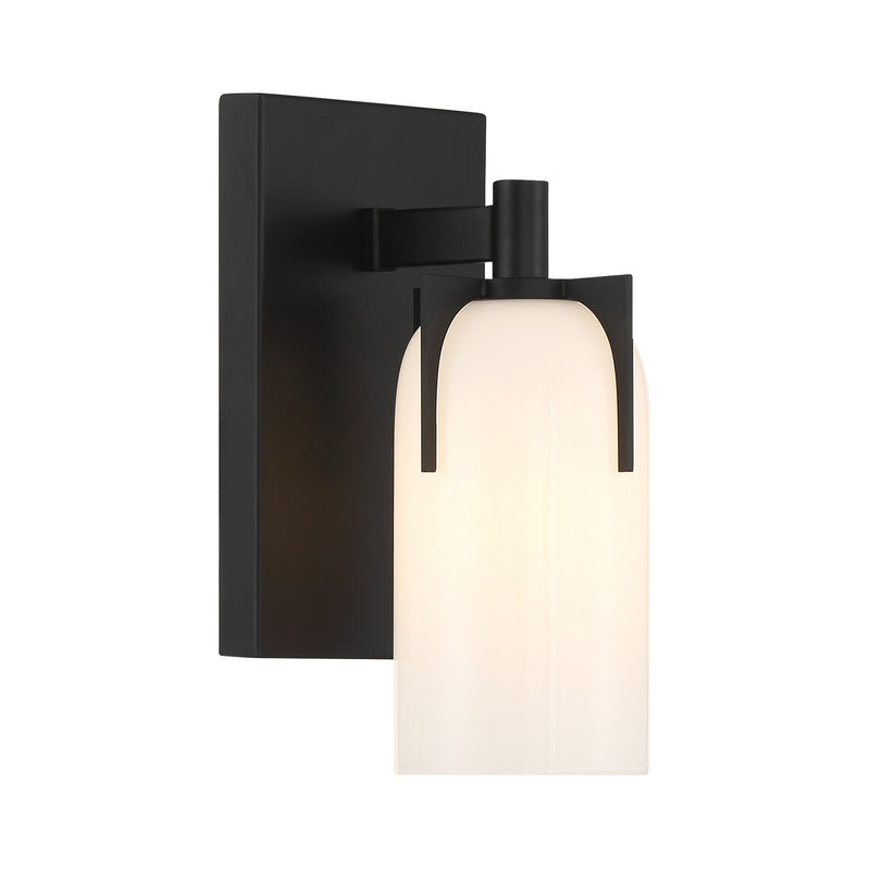 One Light Bathroom Vanity<br /><span style="color:#4AB0CE;">Entrega: 4-10 dias en USA</span><br /><span style="color:#4AB0CE;font-size:60%;">PREGUNTE POR ENTREGA EN PANAMA</span><br />Collection: Caldwell<br />Finish: Matte Black