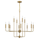 12 Light Chandelier<br /><span style="color:#4AB0CE;">Entrega: 4-10 dias en USA</span><br /><span style="color:#4AB0CE;font-size:60%;">PREGUNTE POR ENTREGA EN PANAMA</span><br />Collection: Avondale<br />Finish: Warm Brass
