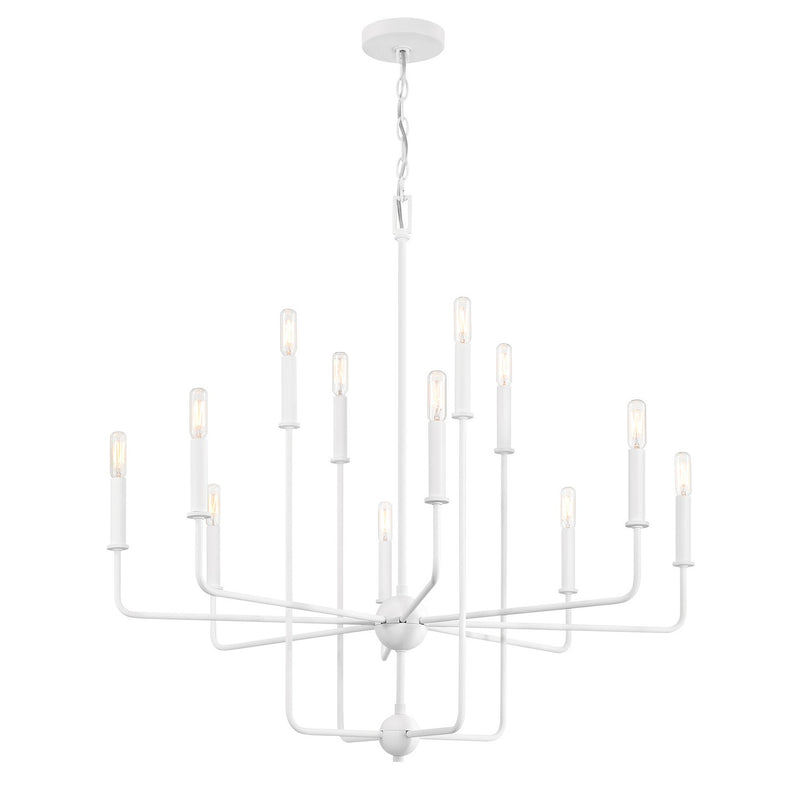 12 Light Chandelier<br /><span style="color:#4AB0CE;">Entrega: 4-10 dias en USA</span><br /><span style="color:#4AB0CE;font-size:60%;">PREGUNTE POR ENTREGA EN PANAMA</span><br />Collection: Avondale<br />Finish: Bisque White