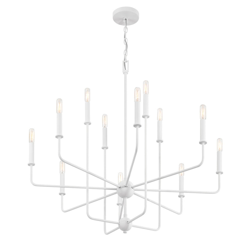 12 Light Chandelier<br /><span style="color:#4AB0CE;">Entrega: 4-10 dias en USA</span><br /><span style="color:#4AB0CE;font-size:60%;">PREGUNTE POR ENTREGA EN PANAMA</span><br />Collection: Avondale<br />Finish: Bisque White