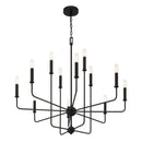 12 Light Chandelier<br /><span style="color:#4AB0CE;">Entrega: 4-10 dias en USA</span><br /><span style="color:#4AB0CE;font-size:60%;">PREGUNTE POR ENTREGA EN PANAMA</span><br />Collection: Avondale<br />Finish: Matte Black