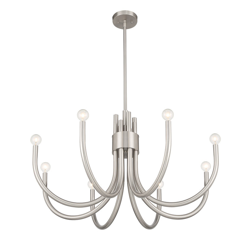 Eight Light Chandelier<br /><span style="color:#4AB0CE;">Entrega: 4-10 dias en USA</span><br /><span style="color:#4AB0CE;font-size:60%;">PREGUNTE POR ENTREGA EN PANAMA</span><br />Collection: Sorrento<br />Finish: Satin Nickel