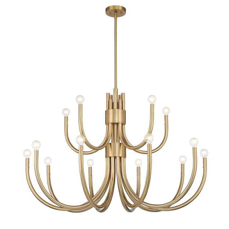 15 Light Chandelier<br /><span style="color:#4AB0CE;">Entrega: 4-10 dias en USA</span><br /><span style="color:#4AB0CE;font-size:60%;">PREGUNTE POR ENTREGA EN PANAMA</span><br />Collection: Sorrento<br />Finish: Noble Brass