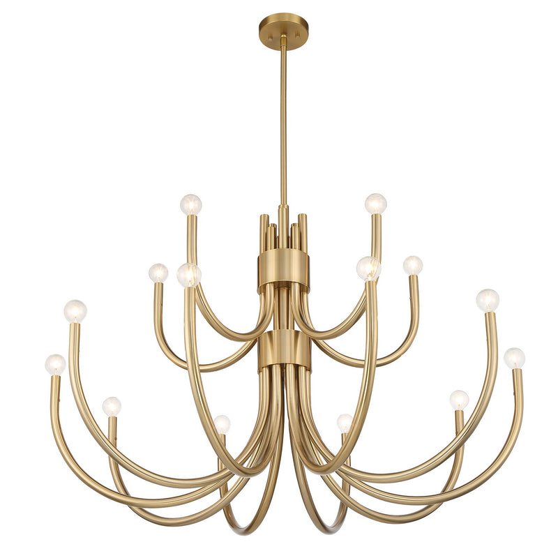 15 Light Chandelier<br /><span style="color:#4AB0CE;">Entrega: 4-10 dias en USA</span><br /><span style="color:#4AB0CE;font-size:60%;">PREGUNTE POR ENTREGA EN PANAMA</span><br />Collection: Sorrento<br />Finish: Noble Brass