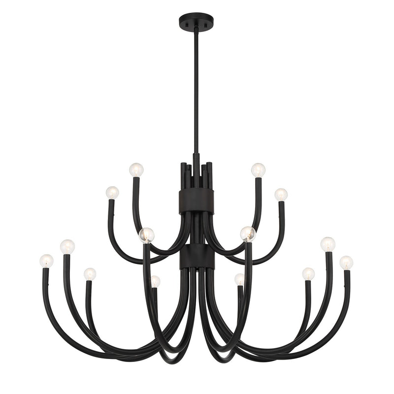 15 Light Chandelier<br /><span style="color:#4AB0CE;">Entrega: 4-10 dias en USA</span><br /><span style="color:#4AB0CE;font-size:60%;">PREGUNTE POR ENTREGA EN PANAMA</span><br />Collection: Sorrento<br />Finish: Matte Black