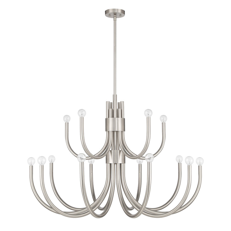 15 Light Chandelier<br /><span style="color:#4AB0CE;">Entrega: 4-10 dias en USA</span><br /><span style="color:#4AB0CE;font-size:60%;">PREGUNTE POR ENTREGA EN PANAMA</span><br />Collection: Sorrento<br />Finish: Satin Nickel