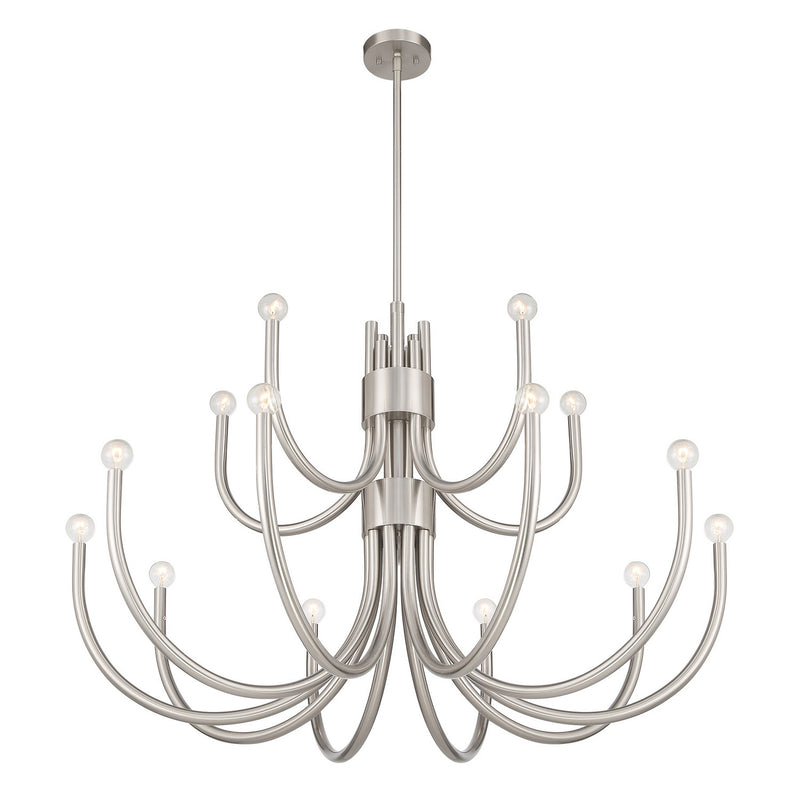 15 Light Chandelier<br /><span style="color:#4AB0CE;">Entrega: 4-10 dias en USA</span><br /><span style="color:#4AB0CE;font-size:60%;">PREGUNTE POR ENTREGA EN PANAMA</span><br />Collection: Sorrento<br />Finish: Satin Nickel