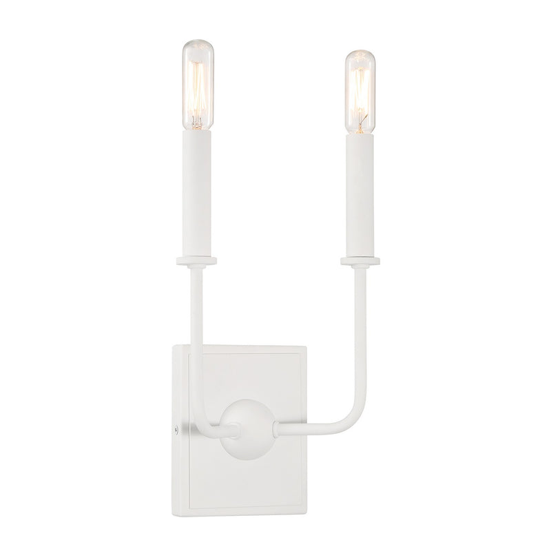 Two Light Wall Sconce<br /><span style="color:#4AB0CE;">Entrega: 4-10 dias en USA</span><br /><span style="color:#4AB0CE;font-size:60%;">PREGUNTE POR ENTREGA EN PANAMA</span><br />Collection: Avondale<br />Finish: Bisque White