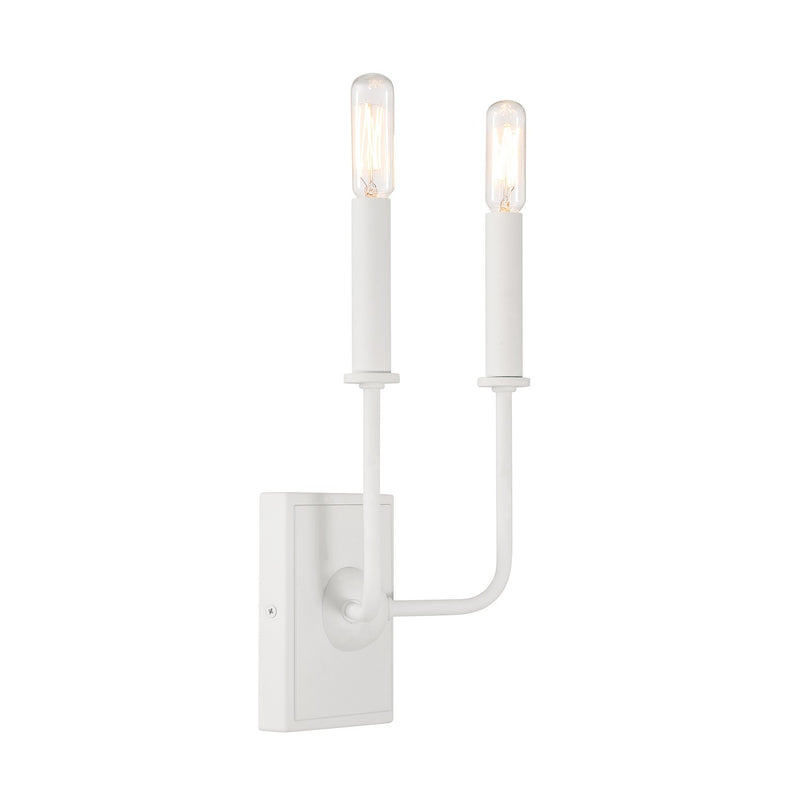 Two Light Wall Sconce<br /><span style="color:#4AB0CE;">Entrega: 4-10 dias en USA</span><br /><span style="color:#4AB0CE;font-size:60%;">PREGUNTE POR ENTREGA EN PANAMA</span><br />Collection: Avondale<br />Finish: Bisque White