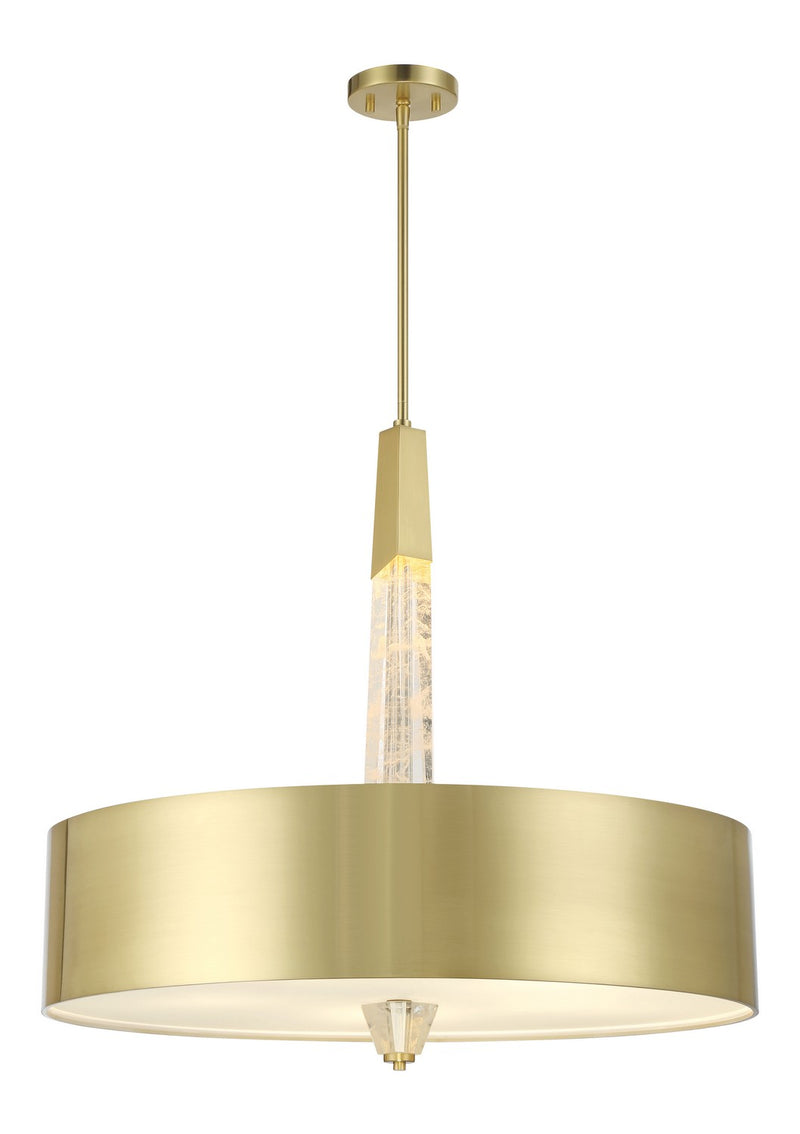 George Kovacs - P1285-859-L - Five Light Pendant - Drifting Droplets - Brushed Brass