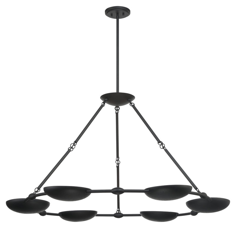 Six Light Chandelier<br /><span style="color:#4AB0CE;">Entrega: 4-10 dias en USA</span><br /><span style="color:#4AB0CE;font-size:60%;">PREGUNTE POR ENTREGA EN PANAMA</span><br />Collection: Undertas<br />Finish: Coal Black