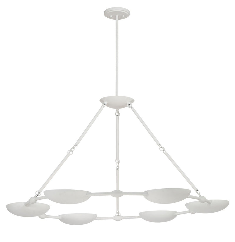 Six Light Chandelier<br /><span style="color:#4AB0CE;">Entrega: 4-10 dias en USA</span><br /><span style="color:#4AB0CE;font-size:60%;">PREGUNTE POR ENTREGA EN PANAMA</span><br />Collection: Undertas<br />Finish: Piastra White