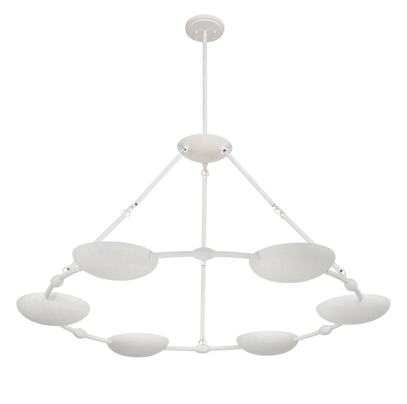 Six Light Chandelier<br /><span style="color:#4AB0CE;">Entrega: 4-10 dias en USA</span><br /><span style="color:#4AB0CE;font-size:60%;">PREGUNTE POR ENTREGA EN PANAMA</span><br />Collection: Undertas<br />Finish: Piastra White