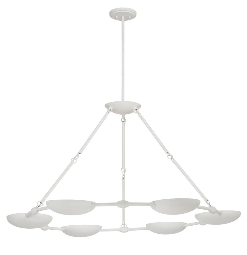 George Kovacs - P1316-792 - Six Light Chandelier - Undertas - Piastra White