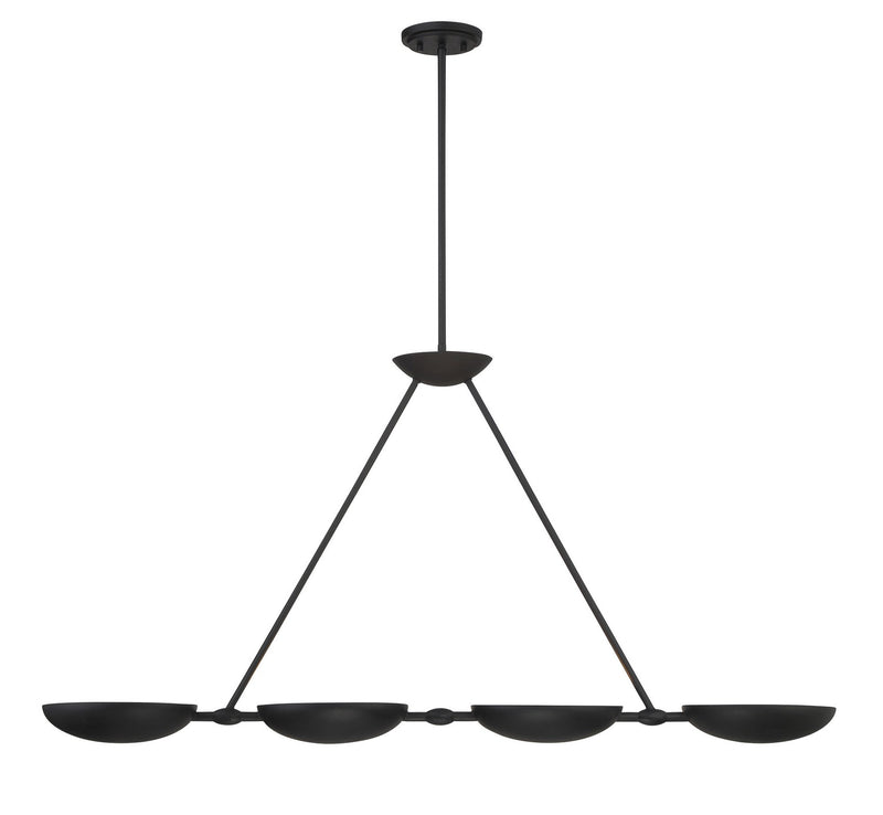 Four Light Island Pendant<br /><span style="color:#4AB0CE;">Entrega: 4-10 dias en USA</span><br /><span style="color:#4AB0CE;font-size:60%;">PREGUNTE POR ENTREGA EN PANAMA</span><br />Collection: Undertas<br />Finish: Textured Coal Black