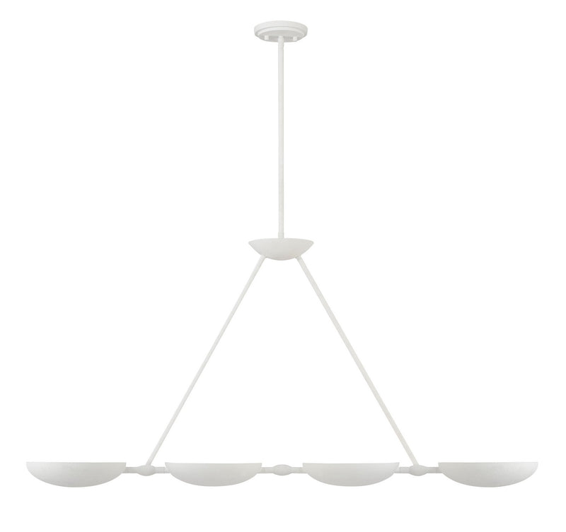 Four Light Island Pendant<br /><span style="color:#4AB0CE;">Entrega: 4-10 dias en USA</span><br /><span style="color:#4AB0CE;font-size:60%;">PREGUNTE POR ENTREGA EN PANAMA</span><br />Collection: Undertas<br />Finish: Piastra White