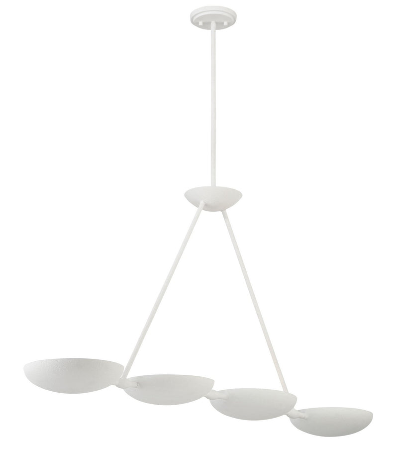 Four Light Island Pendant<br /><span style="color:#4AB0CE;">Entrega: 4-10 dias en USA</span><br /><span style="color:#4AB0CE;font-size:60%;">PREGUNTE POR ENTREGA EN PANAMA</span><br />Collection: Undertas<br />Finish: Piastra White