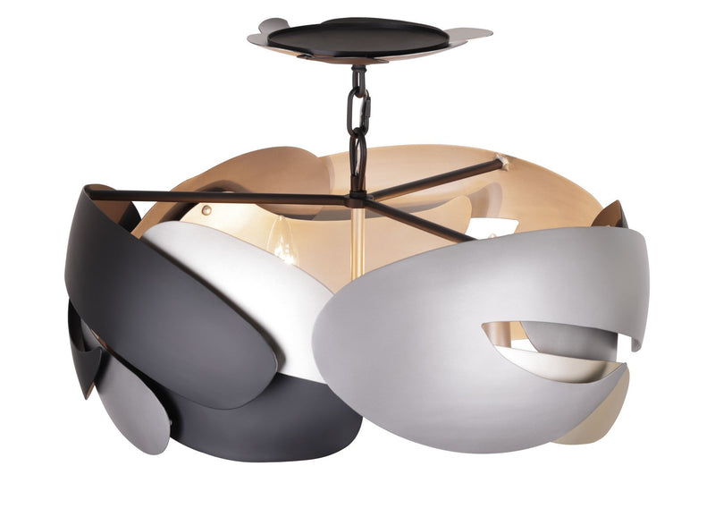 Four Light Semi Flush Mount<br /><span style="color:#4AB0CE;">Entrega: 4-10 dias en USA</span><br /><span style="color:#4AB0CE;font-size:60%;">PREGUNTE POR ENTREGA EN PANAMA</span><br />Collection: Metalo Misto<br />Finish: Coal With Atlas And Midnight S