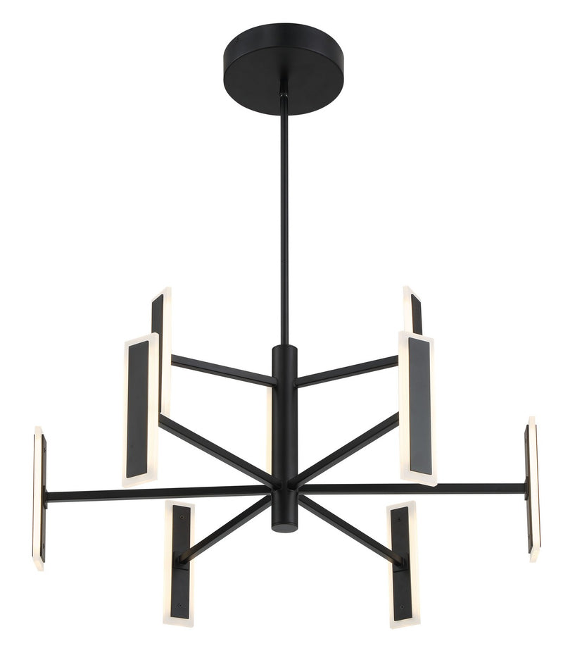 LED Chandelier<br /><span style="color:#4AB0CE;">Entrega: 4-10 dias en USA</span><br /><span style="color:#4AB0CE;font-size:60%;">PREGUNTE POR ENTREGA EN PANAMA</span><br />Collection: Edge<br />Finish: Coal Black