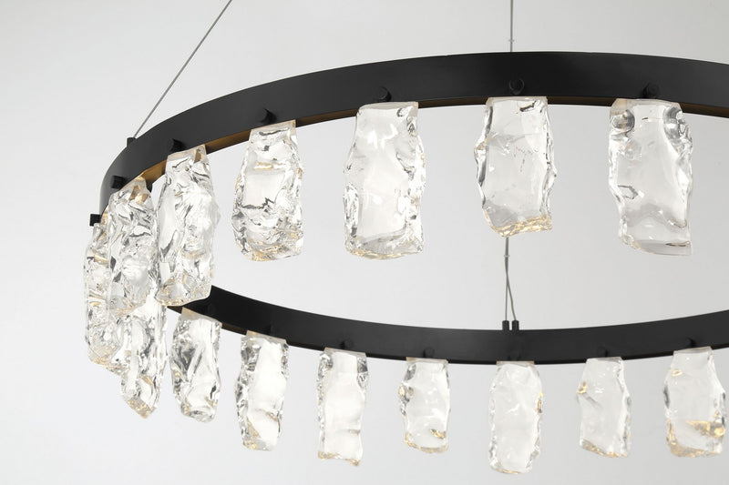 LED Chandelier<br /><span style="color:#4AB0CE;">Entrega: 4-10 dias en USA</span><br /><span style="color:#4AB0CE;font-size:60%;">PREGUNTE POR ENTREGA EN PANAMA</span><br />Collection: Artic Glacier<br />Finish: Coal Black