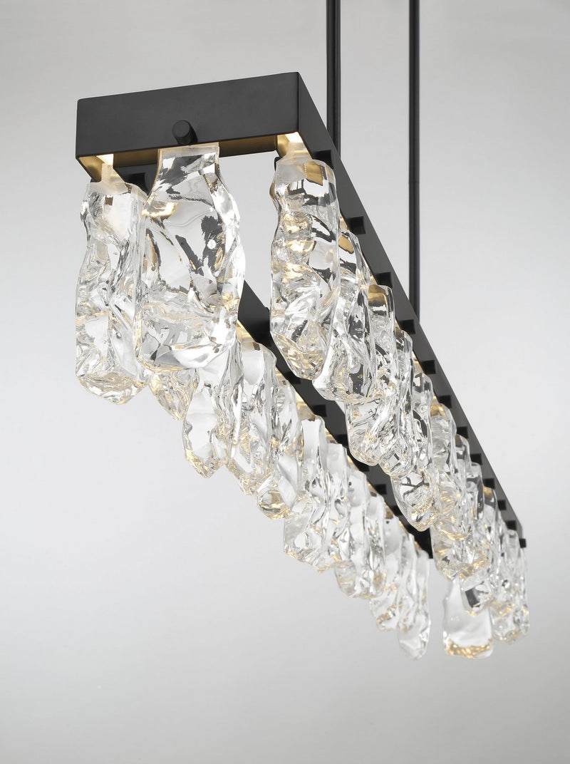 LED Island Pendant<br /><span style="color:#4AB0CE;">Entrega: 4-10 dias en USA</span><br /><span style="color:#4AB0CE;font-size:60%;">PREGUNTE POR ENTREGA EN PANAMA</span><br />Collection: Artic Glacier<br />Finish: Coal Black