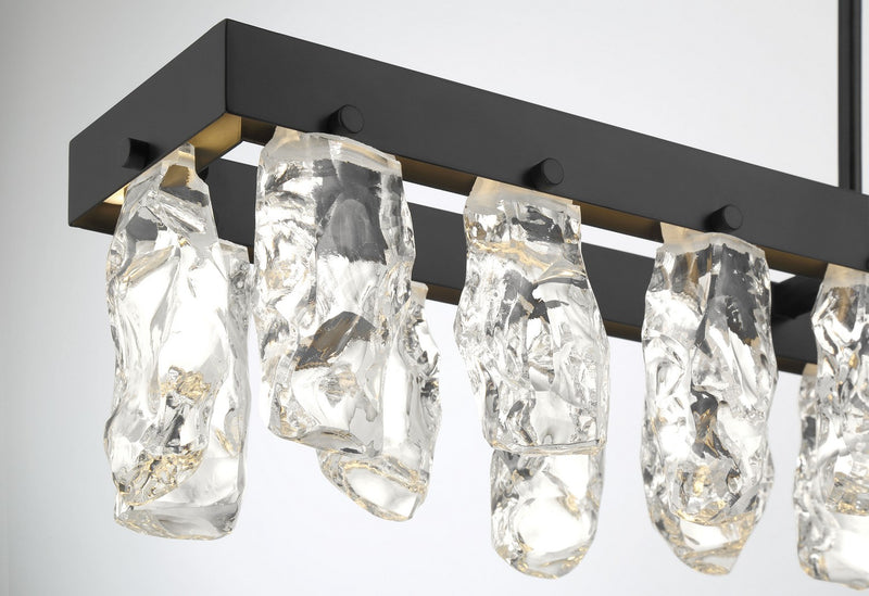 George Kovacs - P1498-66A-L - LED Island Pendant - Artic Glacier - Coal