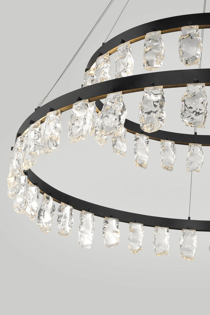 LED Chandelier<br /><span style="color:#4AB0CE;">Entrega: 4-10 dias en USA</span><br /><span style="color:#4AB0CE;font-size:60%;">PREGUNTE POR ENTREGA EN PANAMA</span><br />Collection: Artic Glacier<br />Finish: Coal Black
