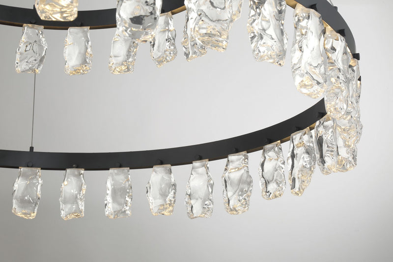 LED Chandelier<br /><span style="color:#4AB0CE;">Entrega: 4-10 dias en USA</span><br /><span style="color:#4AB0CE;font-size:60%;">PREGUNTE POR ENTREGA EN PANAMA</span><br />Collection: Artic Glacier<br />Finish: Coal Black