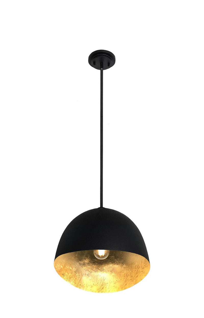 One Light Pendant<br /><span style="color:#4AB0CE;">Entrega: 10-11 semanas en USA</span><br /><span style="color:#4AB0CE;font-size:60%;">PREGUNTE POR ENTREGA EN PANAMA</span><br />Collection: Eclos<br />Finish: Sand Coal With Gold Highlights