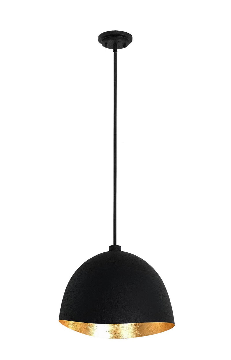 One Light Pendant<br /><span style="color:#4AB0CE;">Entrega: 10-11 semanas en USA</span><br /><span style="color:#4AB0CE;font-size:60%;">PREGUNTE POR ENTREGA EN PANAMA</span><br />Collection: Eclos<br />Finish: Sand Coal With Gold Highlights