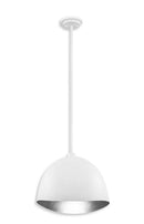 One Light Pendant<br /><span style="color:#4AB0CE;">Entrega: 4-10 dias en USA</span><br /><span style="color:#4AB0CE;font-size:60%;">PREGUNTE POR ENTREGA EN PANAMA</span><br />Collection: Eclos<br />Finish: Textured White With Silver Leaf