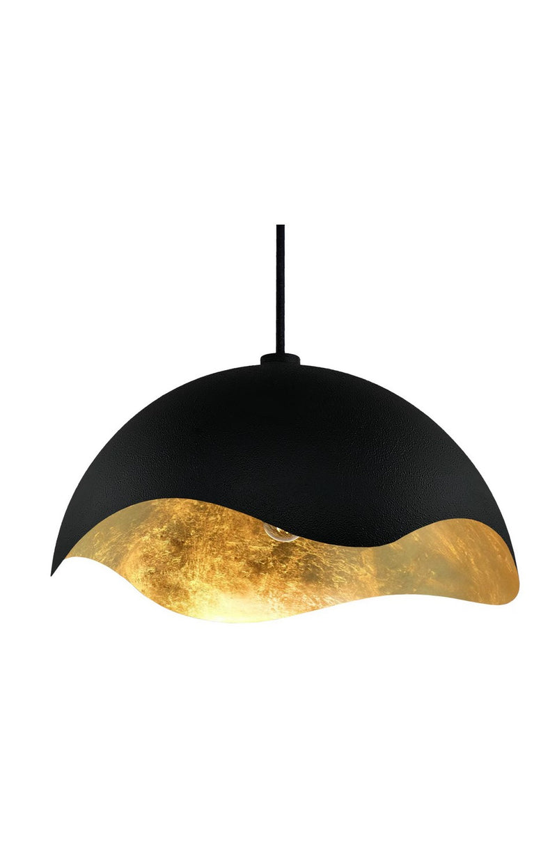 One Light Pendant<br /><span style="color:#4AB0CE;">Entrega: 4-10 dias en USA</span><br /><span style="color:#4AB0CE;font-size:60%;">PREGUNTE POR ENTREGA EN PANAMA</span><br />Collection: Eclos<br />Finish: Sand Coal W/Gold Leaf