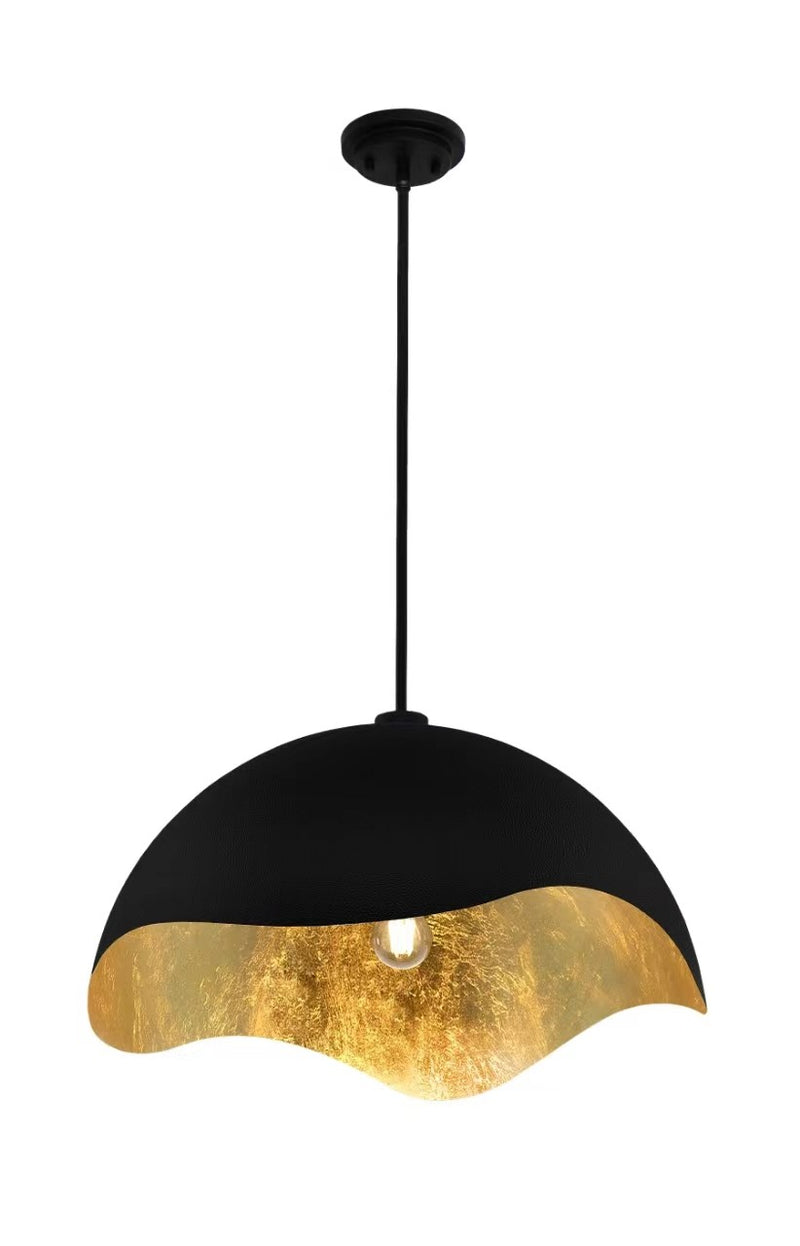 One Light Pendant<br /><span style="color:#4AB0CE;">Entrega: 4-10 dias en USA</span><br /><span style="color:#4AB0CE;font-size:60%;">PREGUNTE POR ENTREGA EN PANAMA</span><br />Collection: Eclos<br />Finish: Sand Coal W/Gold Leaf