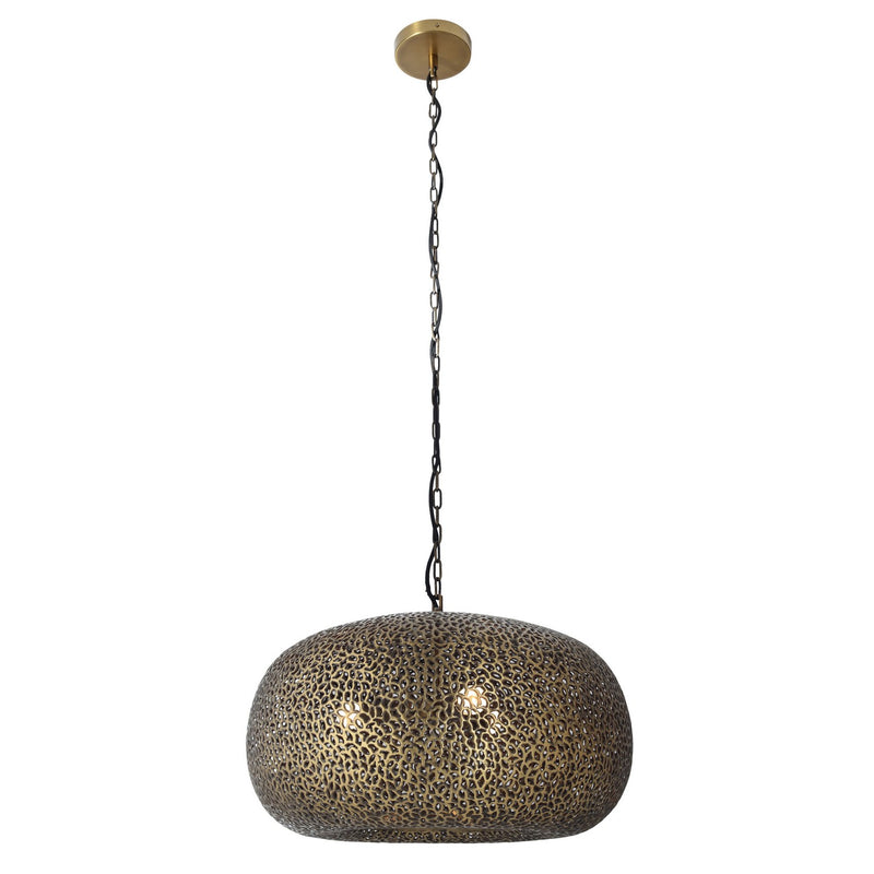 Three Light Pendant<br /><span style="color:#4AB0CE;">Entrega: 4-10 dias en USA</span><br /><span style="color:#4AB0CE;font-size:60%;">PREGUNTE POR ENTREGA EN PANAMA</span><br />Collection: Moradabad<br />Finish: Gilded Brass