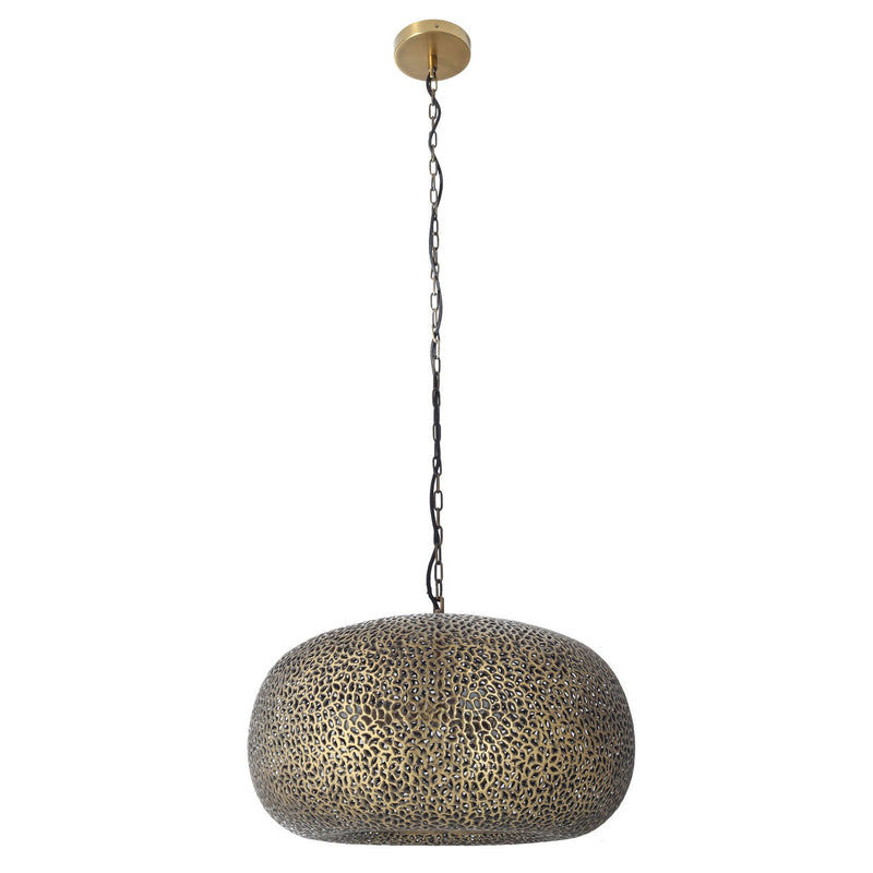 Three Light Pendant<br /><span style="color:#4AB0CE;">Entrega: 4-10 dias en USA</span><br /><span style="color:#4AB0CE;font-size:60%;">PREGUNTE POR ENTREGA EN PANAMA</span><br />Collection: Moradabad<br />Finish: Gilded Brass