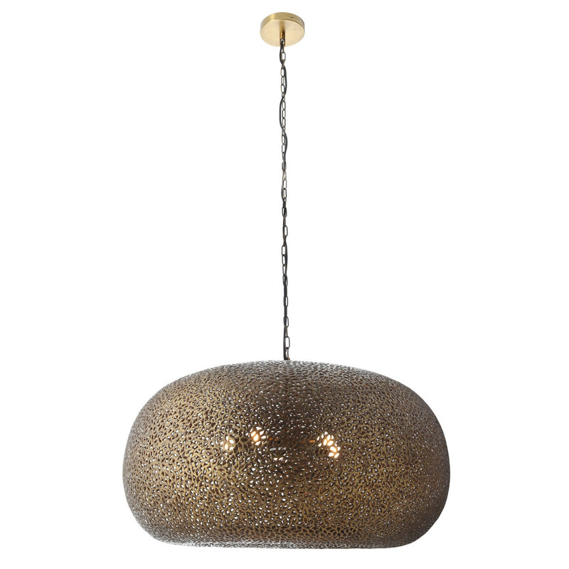 Five Light Pendant<br /><span style="color:#4AB0CE;">Entrega: 4-10 dias en USA</span><br /><span style="color:#4AB0CE;font-size:60%;">PREGUNTE POR ENTREGA EN PANAMA</span><br />Collection: Moradabad<br />Finish: Gilded Brass