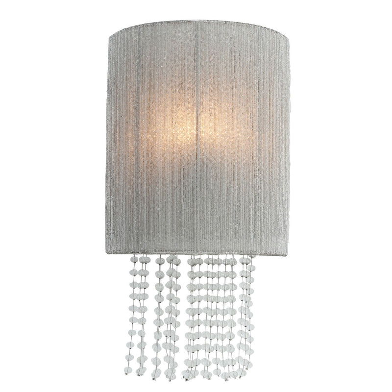 One Light Wall Sconce<br /><span style="color:#4AB0CE;">Entrega: 4-10 dias en USA</span><br /><span style="color:#4AB0CE;font-size:60%;">PREGUNTE POR ENTREGA EN PANAMA</span><br />Collection: Crystal Reign<br />Finish: Polished Nickel