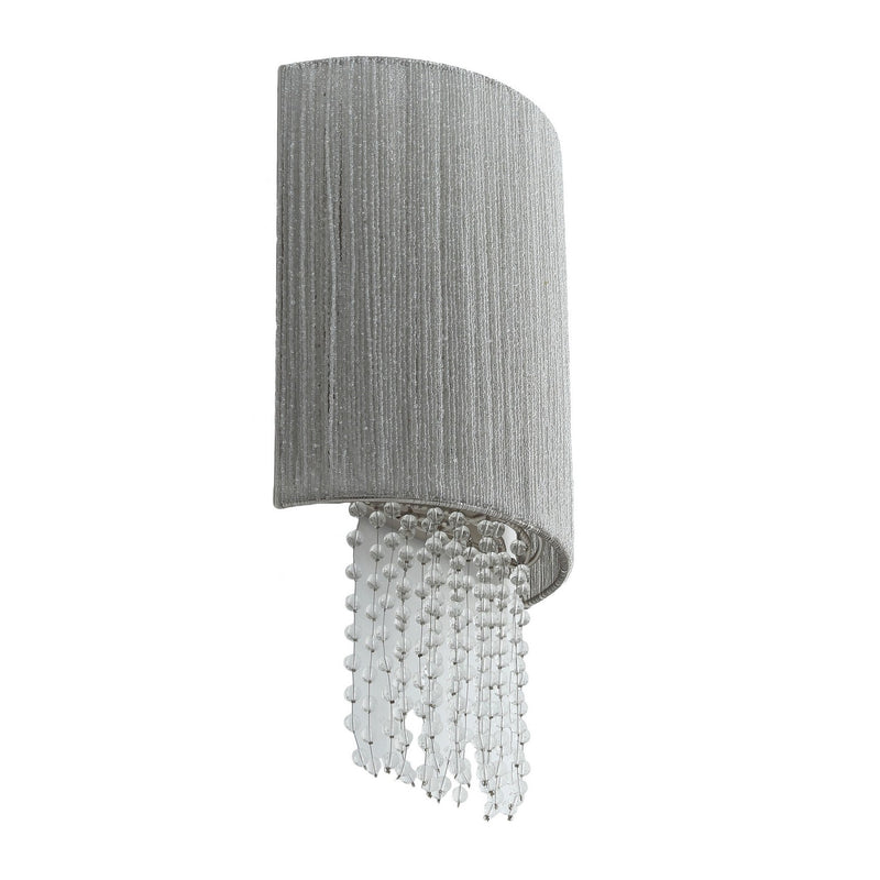 One Light Wall Sconce<br /><span style="color:#4AB0CE;">Entrega: 4-10 dias en USA</span><br /><span style="color:#4AB0CE;font-size:60%;">PREGUNTE POR ENTREGA EN PANAMA</span><br />Collection: Crystal Reign<br />Finish: Polished Nickel