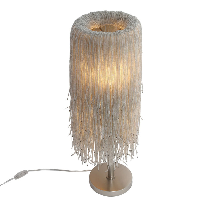 Two Light Table Lamp<br /><span style="color:#4AB0CE;">Entrega: 5-6 semanas en USA</span><br /><span style="color:#4AB0CE;font-size:60%;">PREGUNTE POR ENTREGA EN PANAMA</span><br />Collection: Crystal Reign<br />Finish: Nickle