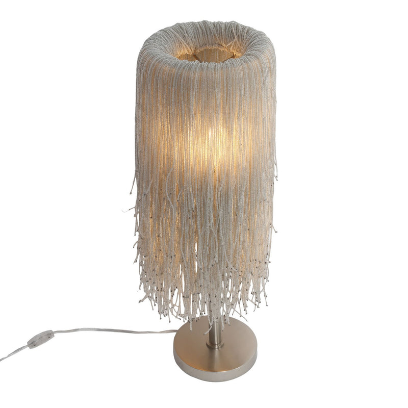Two Light Table Lamp<br /><span style="color:#4AB0CE;">Entrega: 4-10 dias en USA</span><br /><span style="color:#4AB0CE;font-size:60%;">PREGUNTE POR ENTREGA EN PANAMA</span><br />Collection: Crystal Reign<br />Finish: Polished Nickel