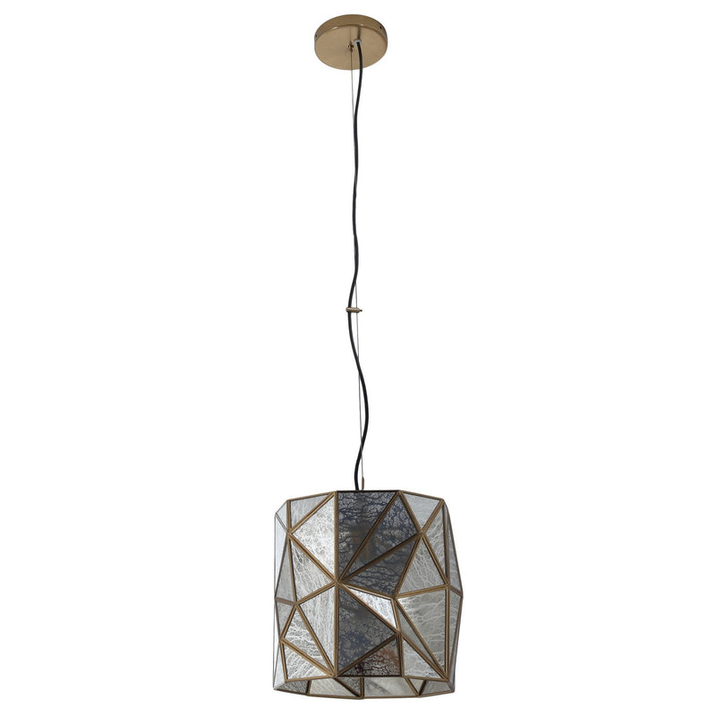 One Light Mini Pendant<br /><span style="color:#4AB0CE;">Entrega: 4-10 dias en USA</span><br /><span style="color:#4AB0CE;font-size:60%;">PREGUNTE POR ENTREGA EN PANAMA</span><br />Collection: Geo-Gem<br />Finish: Artisan Brass