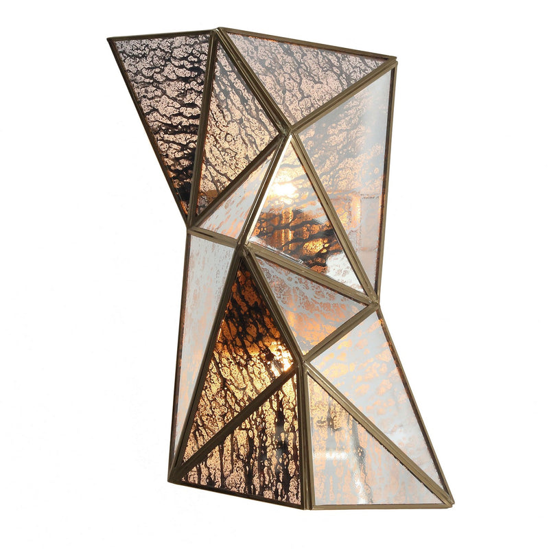 Two Light Wall Sconce<br /><span style="color:#4AB0CE;">Entrega: 4-10 dias en USA</span><br /><span style="color:#4AB0CE;font-size:60%;">PREGUNTE POR ENTREGA EN PANAMA</span><br />Collection: Geo-Gem<br />Finish: Artisan Brass