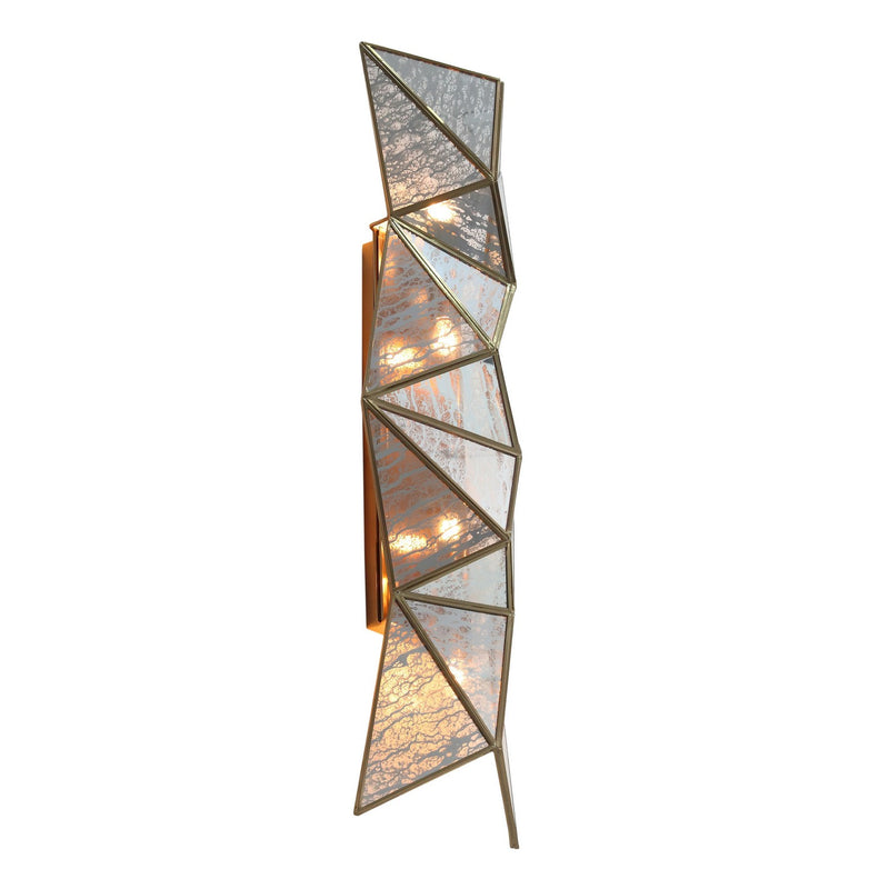 Four Light Wall Sconce<br /><span style="color:#4AB0CE;">Entrega: 4-10 dias en USA</span><br /><span style="color:#4AB0CE;font-size:60%;">PREGUNTE POR ENTREGA EN PANAMA</span><br />Collection: Geo-Gem<br />Finish: Artisan Brass