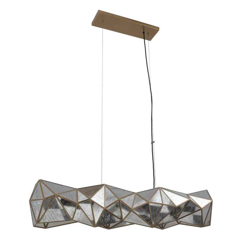 Six Light Island Pendant<br /><span style="color:#4AB0CE;">Entrega: 4-10 dias en USA</span><br /><span style="color:#4AB0CE;font-size:60%;">PREGUNTE POR ENTREGA EN PANAMA</span><br />Collection: Geo-Gem<br />Finish: Artisan Brass