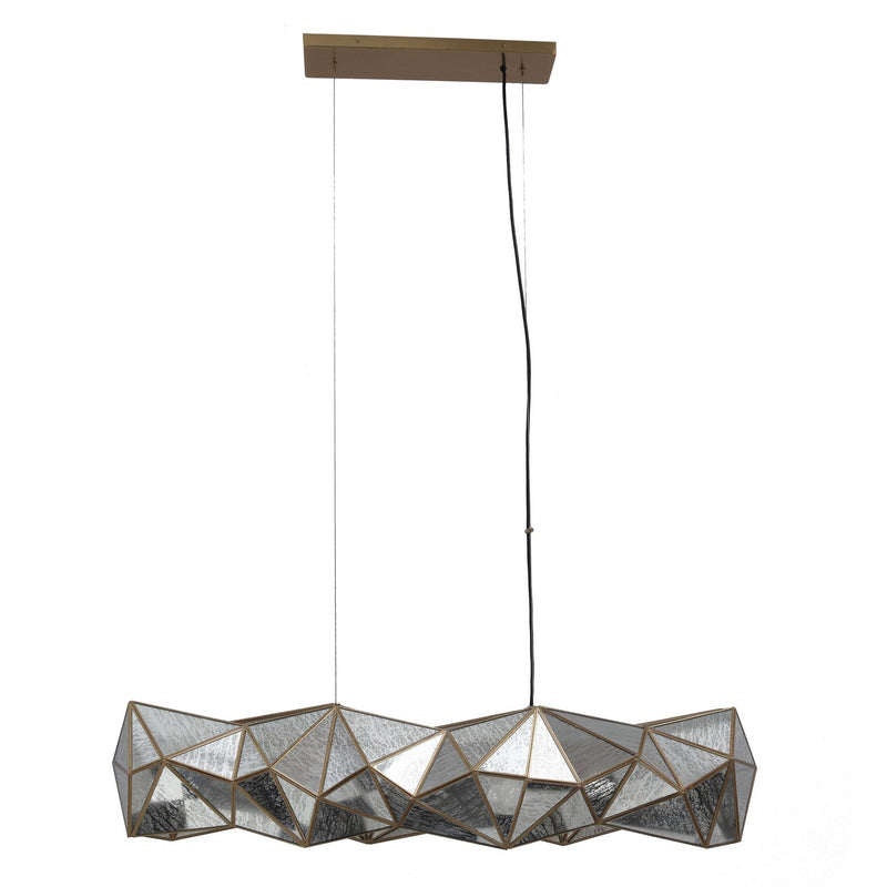 Six Light Island Pendant<br /><span style="color:#4AB0CE;">Entrega: 4-10 dias en USA</span><br /><span style="color:#4AB0CE;font-size:60%;">PREGUNTE POR ENTREGA EN PANAMA</span><br />Collection: Geo-Gem<br />Finish: Artisan Brass