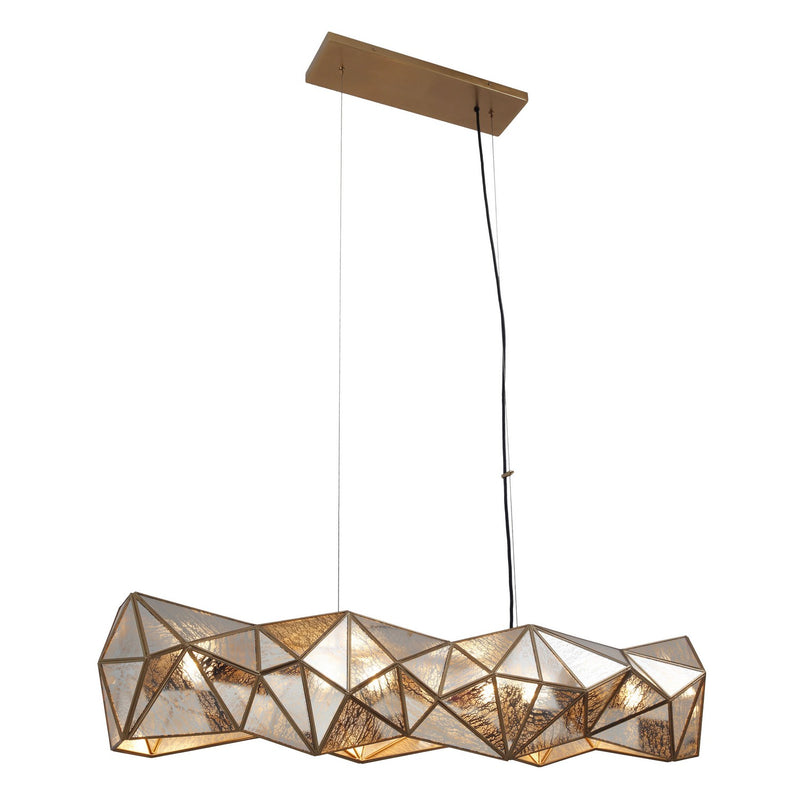 Six Light Island Pendant<br /><span style="color:#4AB0CE;">Entrega: 4-10 dias en USA</span><br /><span style="color:#4AB0CE;font-size:60%;">PREGUNTE POR ENTREGA EN PANAMA</span><br />Collection: Geo-Gem<br />Finish: Artisan Brass