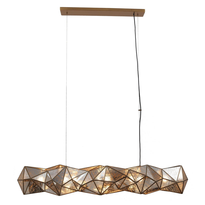 Eight Light Island Pendant<br /><span style="color:#4AB0CE;">Entrega: 4-10 dias en USA</span><br /><span style="color:#4AB0CE;font-size:60%;">PREGUNTE POR ENTREGA EN PANAMA</span><br />Collection: Geo-Gem<br />Finish: Artisan Brass